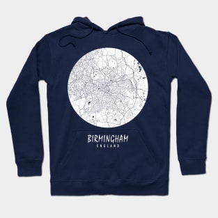 Birmingham, England, UK City Map - Full Moon Hoodie